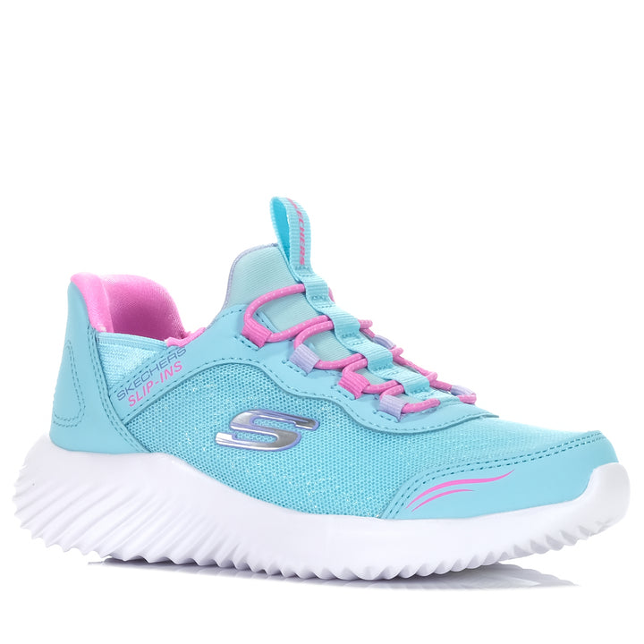 Skechers Slip-ins: Bounder - Simple Cute 303585L Turquoise, 1 US, 11 US, 12 US, 13 US, 2 US, 3 US, 4 US, 5 US, blue, kids, shoes, Skechers, youth