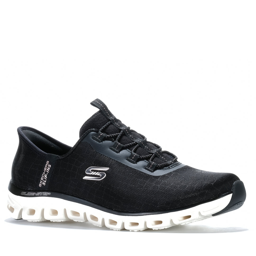 Skechers Slip-ins: Glide-Step - Prism Black/Rose Gold 104576W Womens Sports