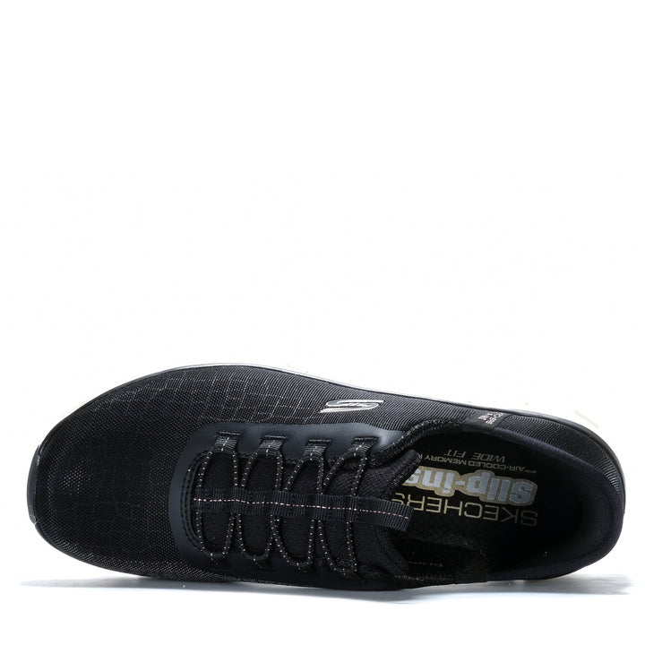 Skechers Slip-ins: Glide-Step - Prism Black/Rose Gold 104576W Womens Sports