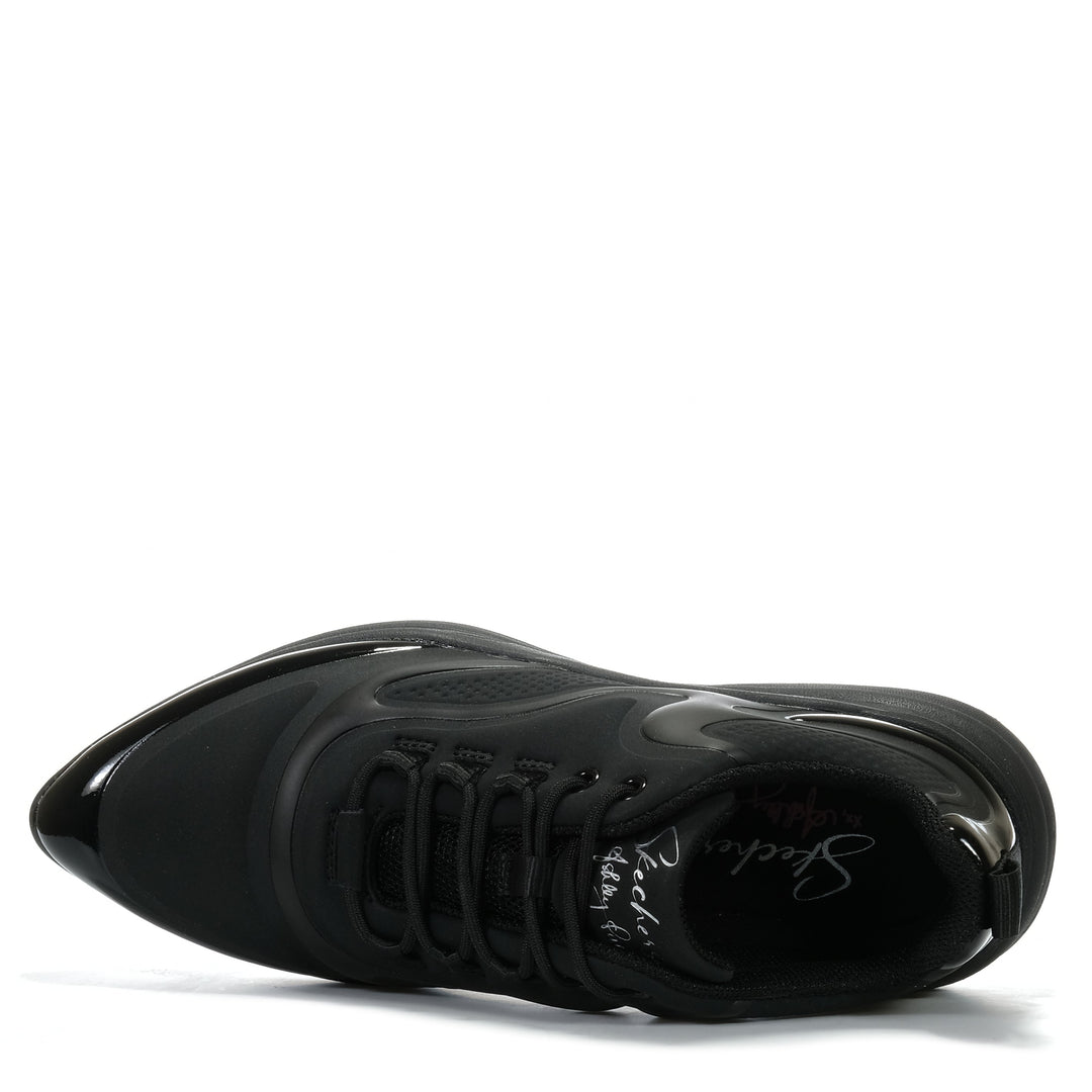 Skechers Street Glam - Point It 177369 Black/Black, 10 US, 11 US, 6 US, 7 US, 8 US, 9 US, black, low-tops, Skechers, sneakers, womens
