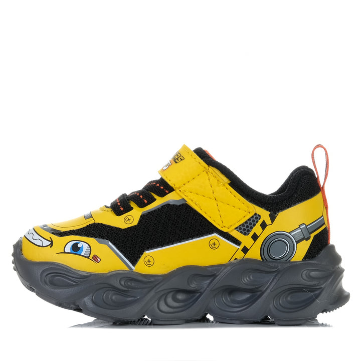 Skechers Thermo Flash - Truck Trooper 402307N Yellow/Black, 10 US, 6 US, 7 US, 8 US, 9 US, black, kids, lights, multi, shoes, Skechers, toddler, yellow