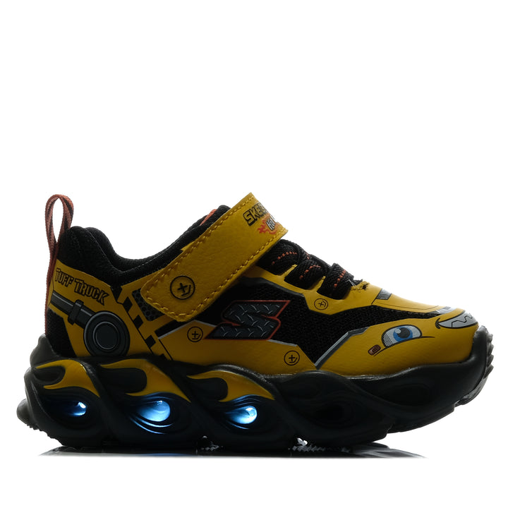 Skechers Thermo Flash - Truck Trooper 402307N Yellow/Black, 10 US, 6 US, 7 US, 8 US, 9 US, black, kids, lights, multi, shoes, Skechers, toddler, yellow