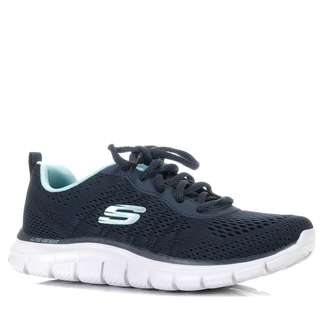 Skechers Track - New Staple 150141 Navy/Aqua, 10 US, 11 US, 6 US, 7 US, 8 US, 9 US, blue, flats, low-tops, shoes, Skechers, sneakers, sports, walking, womens