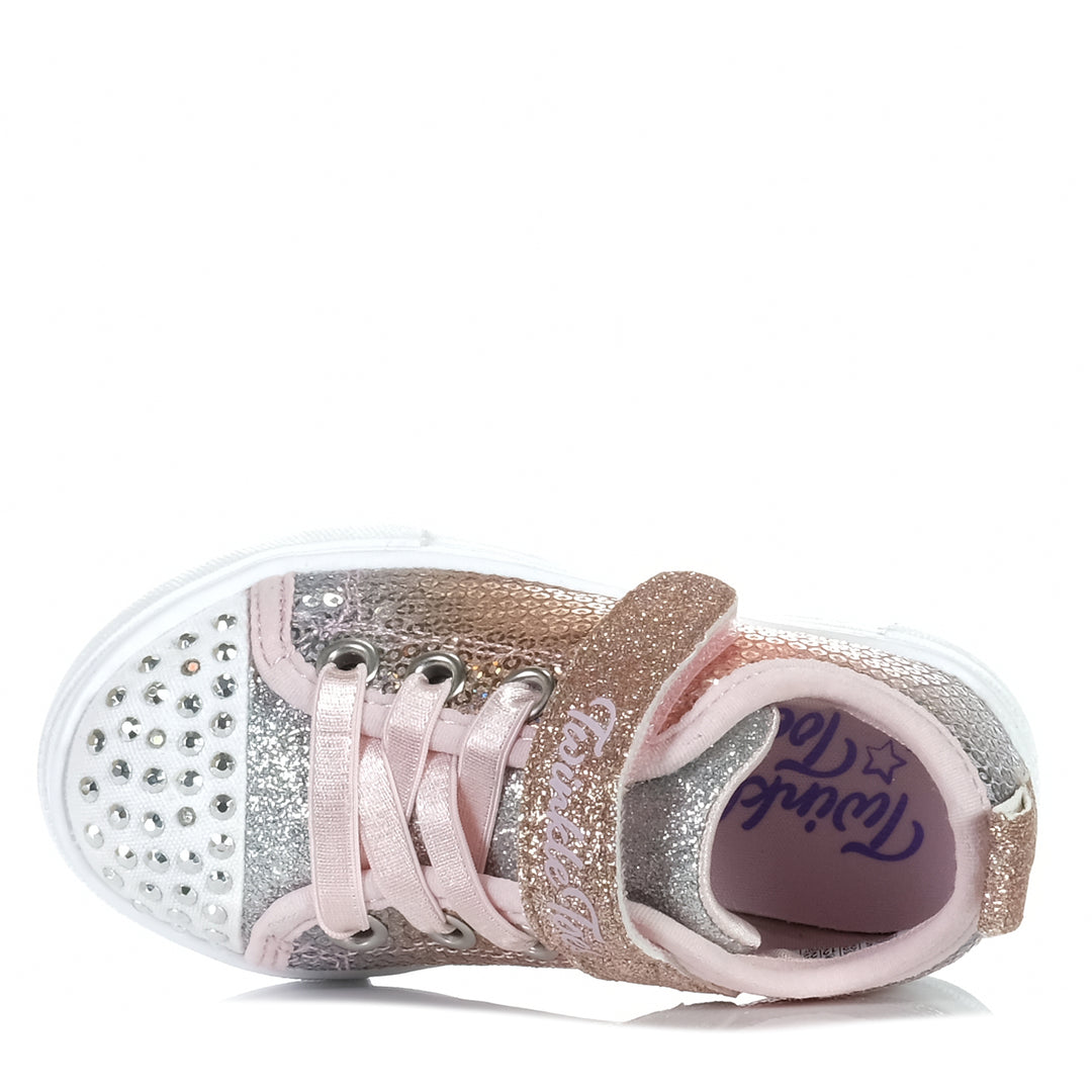 Skechers Twinkle Sparks - Sequin Flash 314776N Light Pink/Multi, Toddler