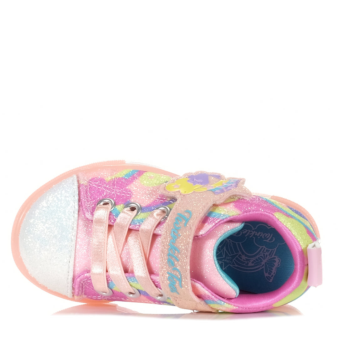 Skechers Twinkle Sparks Ice 2.0 - Shimmering Sky Coral/Multi, 10 US, 6 US, 7 US, 8 US, 9 US, kids, orange, shoes, skechers