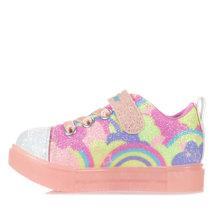 Skechers Twinkle Sparks Ice 2.0 - Shimmering Sky Coral/Multi, 10 US, 6 US, 7 US, 8 US, 9 US, kids, orange, shoes, skechers