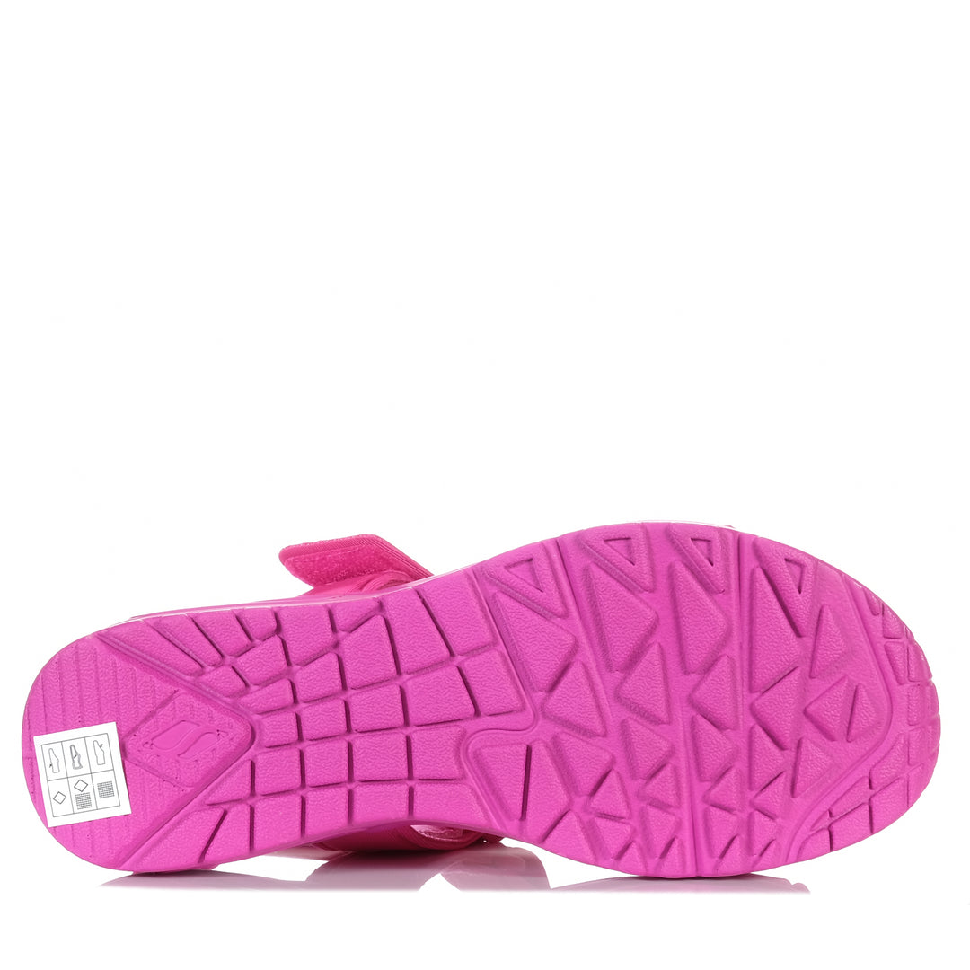 Skechers Uno - Fun Stand 119814 Hot Pink, 10 US, 11 US, 6 US, 7 US, 8 US, 9 US, flats, pink, sandals, Skechers, womens