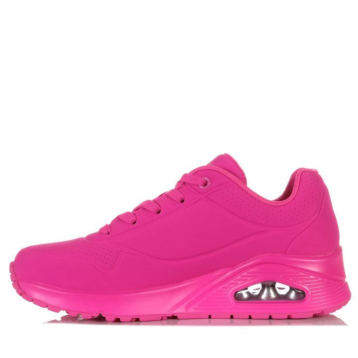 Skechers Uno - Night Shades 73667 Hot Pink, 10 us, 11 us, 6 us, 7 us, 8 us, 9 us, flats, low-tops, pink, shoes, skechers, sneakers, womens