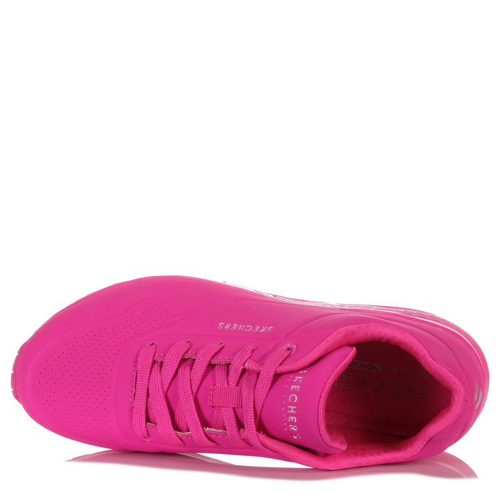 Skechers Uno - Night Shades 73667 Hot Pink, 10 us, 11 us, 6 us, 7 us, 8 us, 9 us, flats, low-tops, pink, shoes, skechers, sneakers, womens
