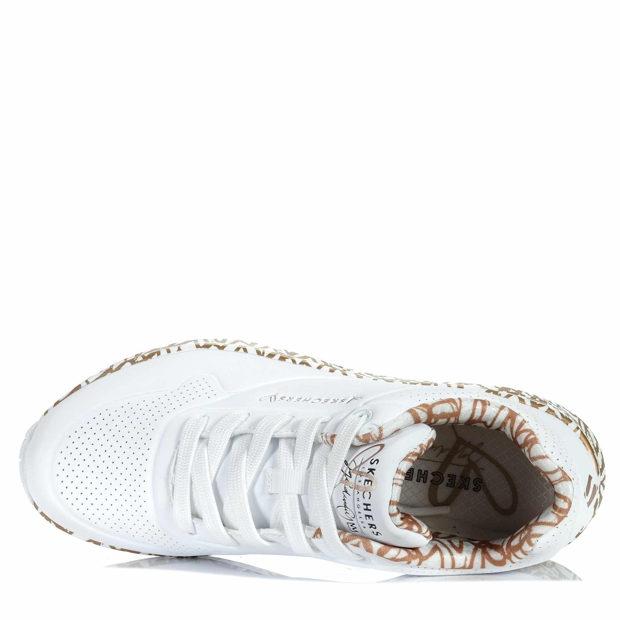 skechers white rose gold