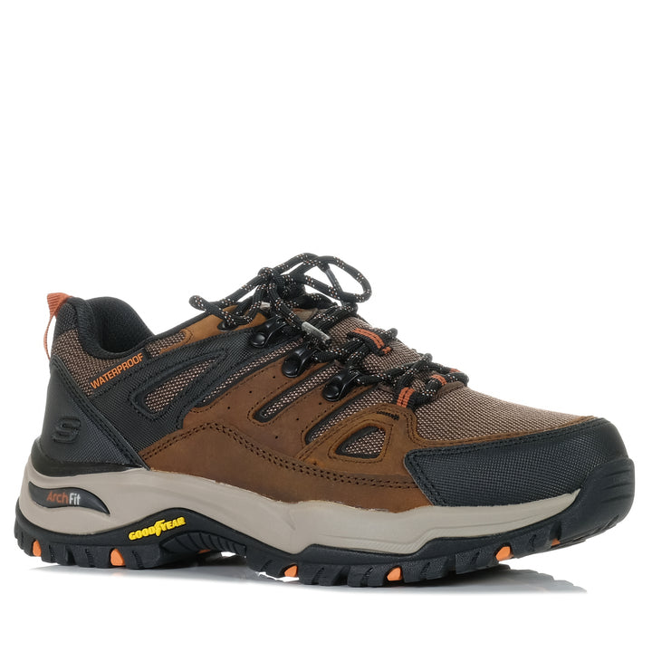 Skechers Arch Fit Dawson - Argosa Waterproof Dark Brown, 10 US, 10.5 US, 12 US, 13 US, 7 US, 7.5 US, 8 US, 8.5 US, 9 US, 9.5 US, brown, casual, mens, shoes, skechers, sports, walking, waterproof