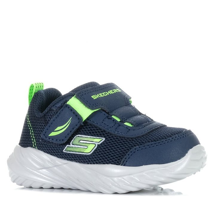 Skechers Nitro Sprint - Swift Buddies 407313N Navy/Lime, 10 US, 5 US, 6 US, 7 US, 8 US, 9 US, blue, kids, multi, shoes, Skechers, toddlers