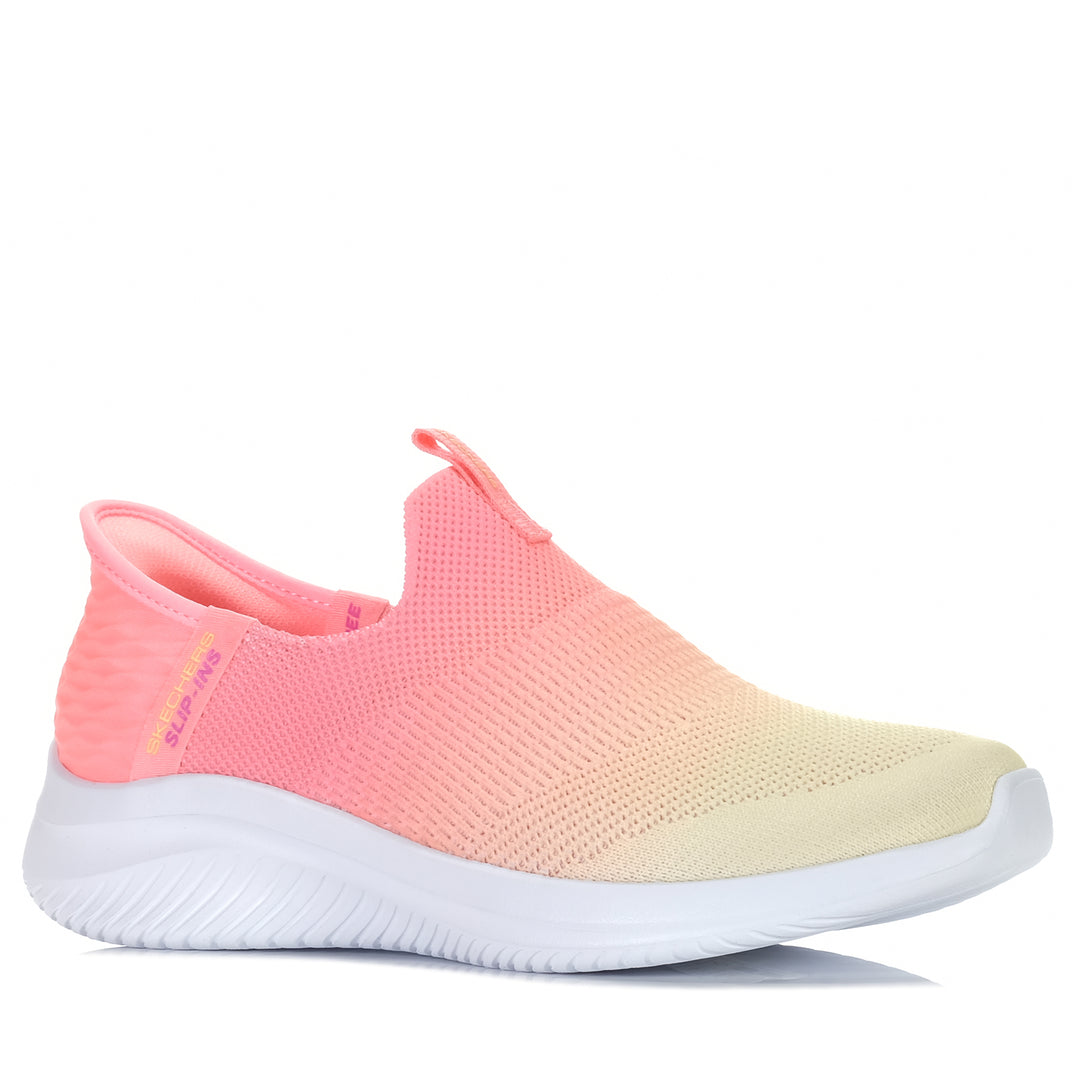 Skechers Slip-Ins: Ultra Flex 3.0 - Beauty Blend Neon Pink/Yello, 10 us, 11 us, 6 us, 7 us, 8 us, 9 us, flats, pink, shoes, skechers, womens