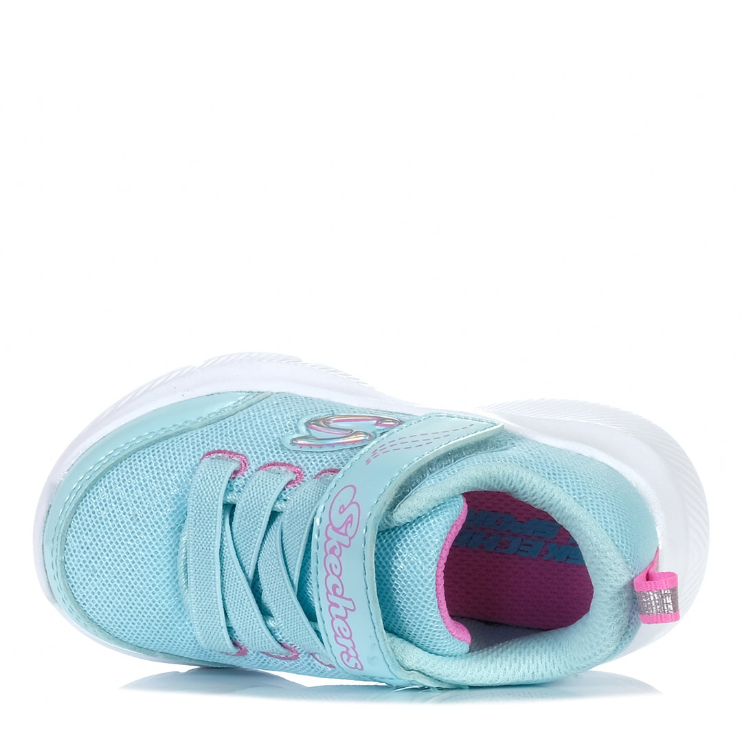 Skechers Sole Swifters - Running Sweet 303563N Aqua/Pink, 10 US, 5 US, 6 US, 7 US, 8 US, 9 US, blue, kids, shoes, Skechers, toddler