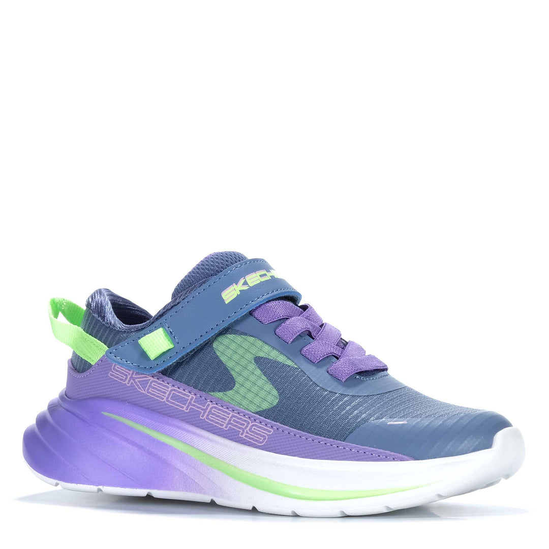 Skechers Wave 92 - Imara Lite 303571L Little Kids Sneakers#color_charcoal-purple
