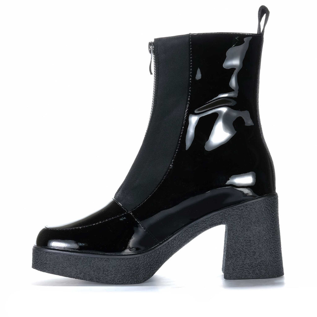 Tamara London Bleacher Black Patent Womens Boots
