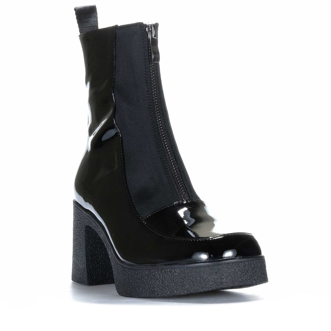 Tamara London Bleacher Black Patent Womens Boots