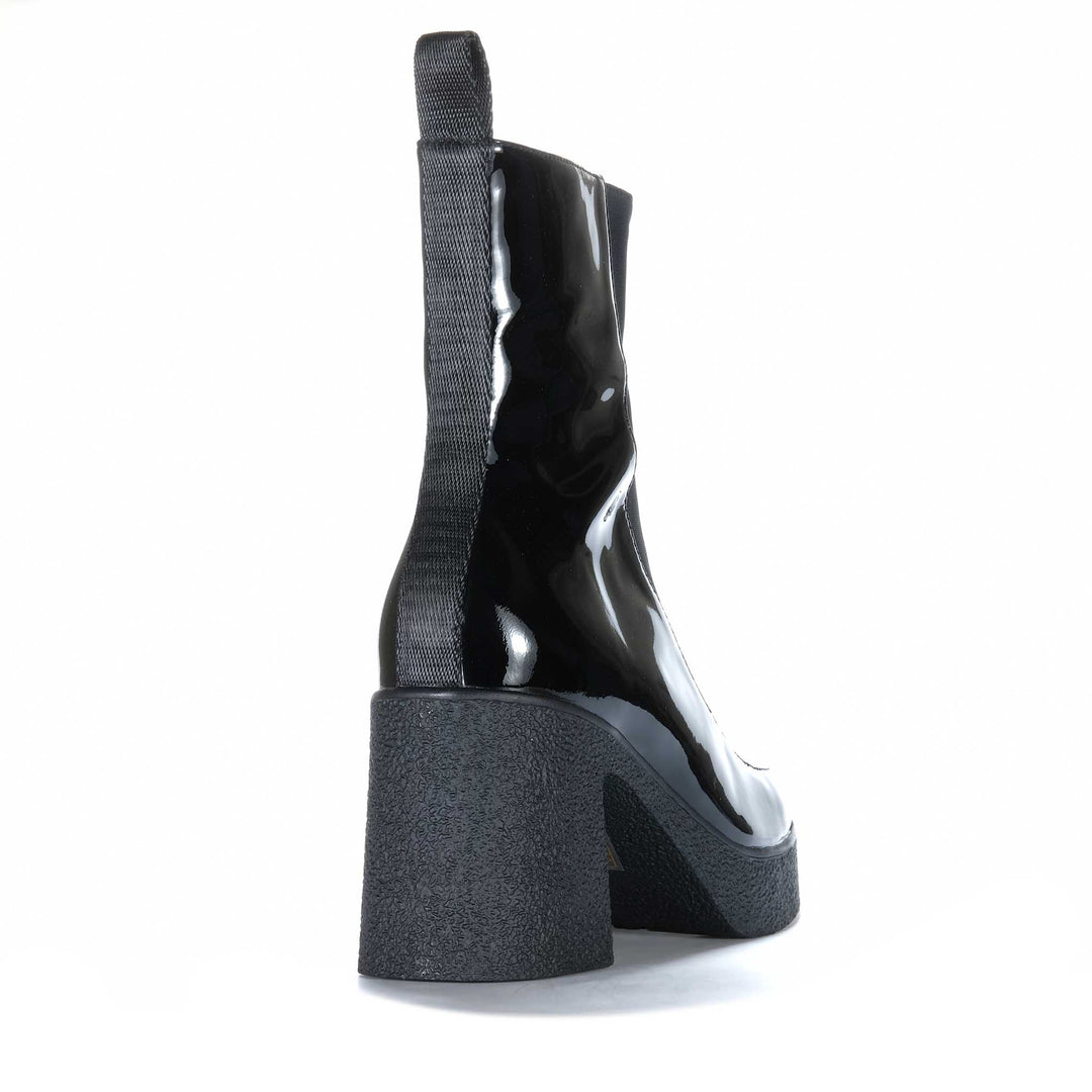 Tamara London Bleacher Black Patent Womens Boots