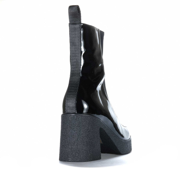 Tamara London Bleacher Black Patent Womens Boots