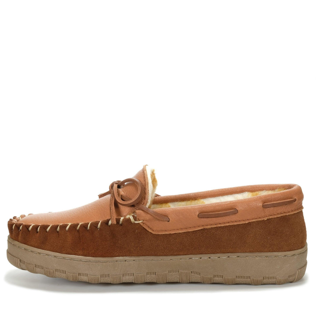 Tamarac Deerskin Mocc, 10 US, 11 US, 12 US, 13 US, 7 US, 8 US, 9 US, brown, mens, slippers, tamarac