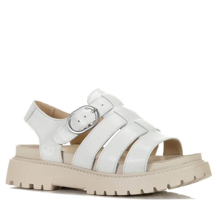 Timberland A62WR Clairemont Way Sandal White, 10 US, 6 US, 7 US, 8 US, 9 US, flats, sandals, Timberland, white, womens