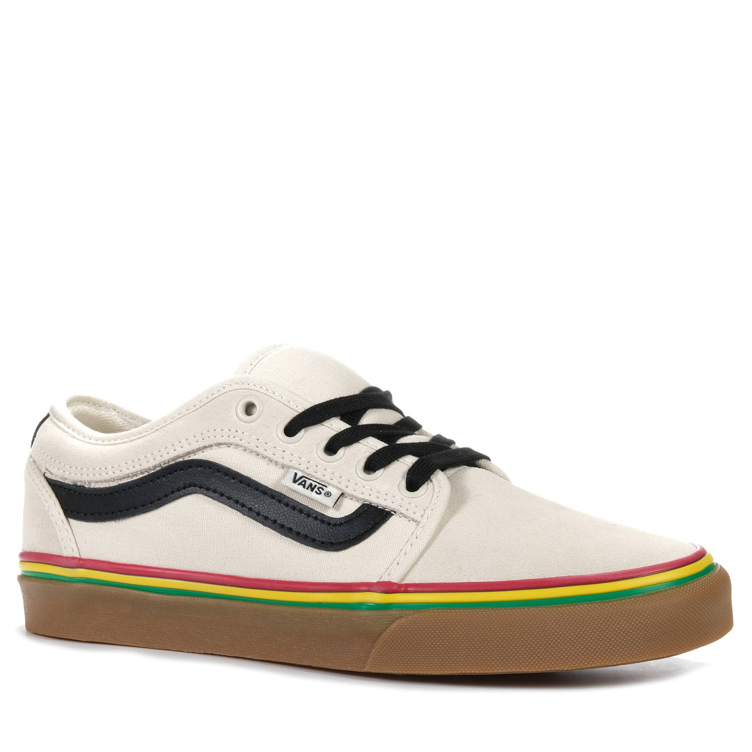 Vans Chukka Low Sidestripe Rasta/Turtledove, 10 US, 11 US, 12 US, 13 US, 8 US, 9 US, casual, grey, low-tops, mens, shoes, sneakers, Vans