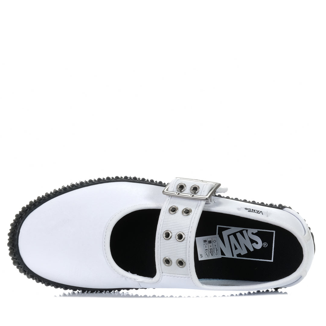 Vans Mary Jane Creeper Grunge White/Black, Womens, black, flats, shoes, vans, womens