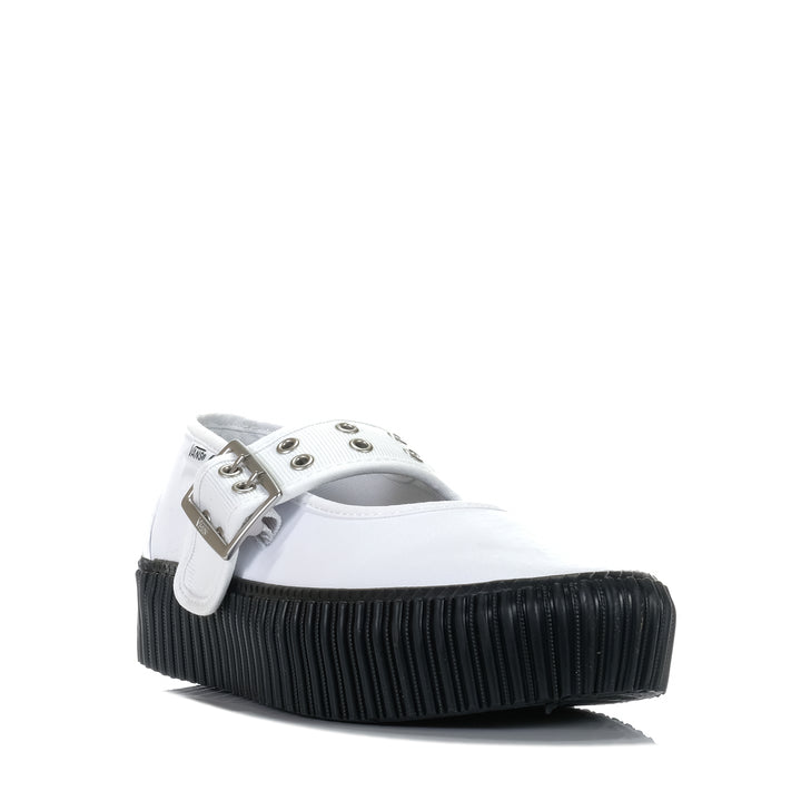 Vans Mary Jane Creeper Grunge White/Black, Womens, black, flats, shoes, vans, womens