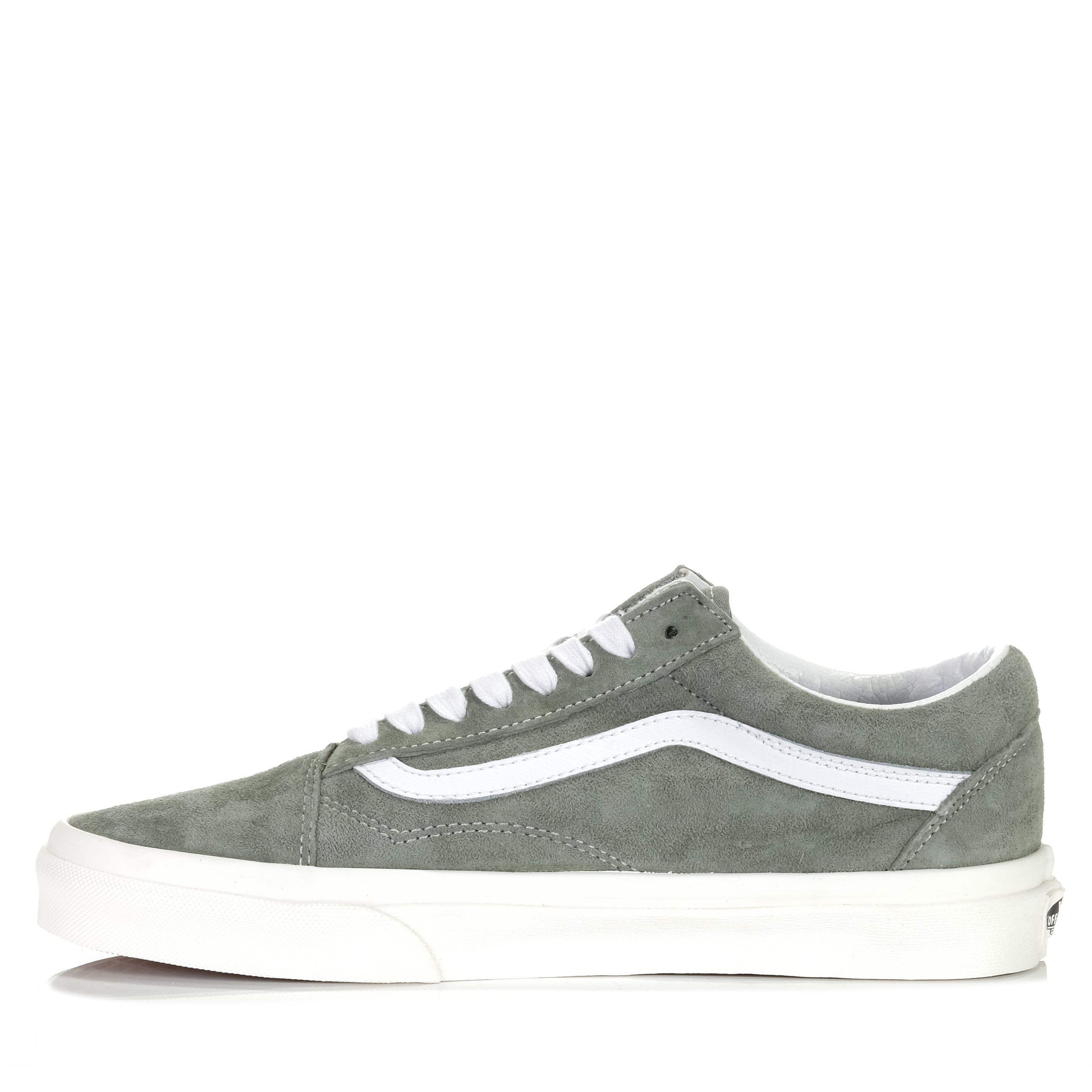 Vans old skool stormy grey cheap & white pig suede skate shoes