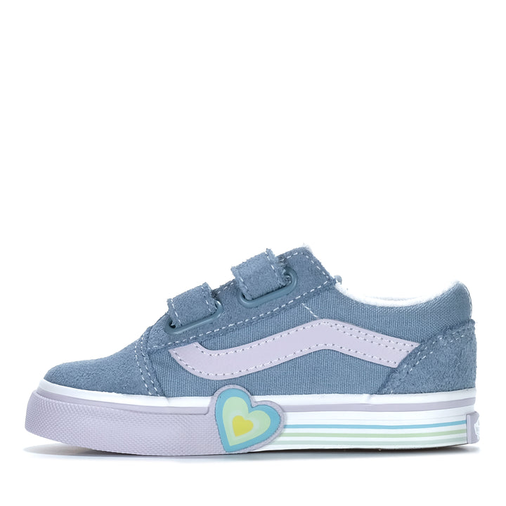 Vans Old Skool V Heart Citadel Grey Toddler Shoes
