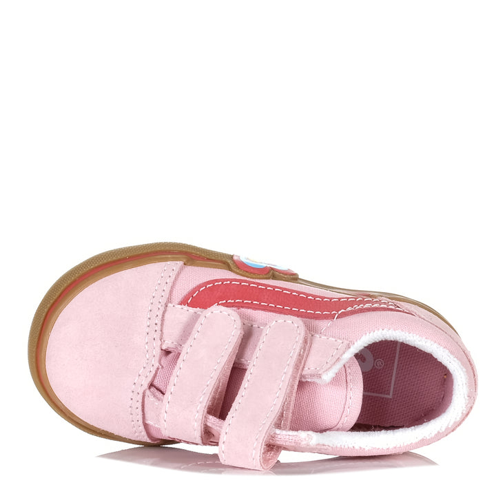 Vans Old Skool V Heart Toddler Pink/Multi, Toddler