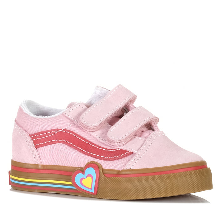 Vans Old Skool V Heart Toddler Pink/Multi, Toddler