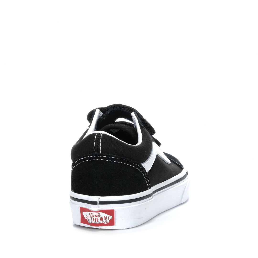 Vans Old Skool V Kids Black/White, 1 US, 11 US, 12 US, 13 US, 2 US, 3 US, bf, black, kids, shoes, vans, youth