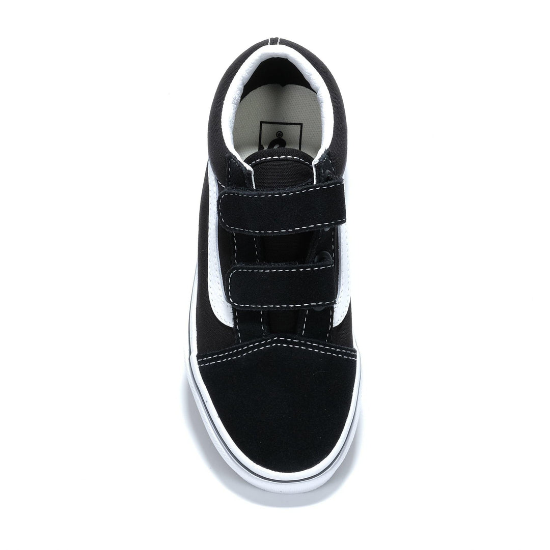 Vans Old Skool V Kids Black/White, 1 US, 11 US, 12 US, 13 US, 2 US, 3 US, bf, black, kids, shoes, vans, youth