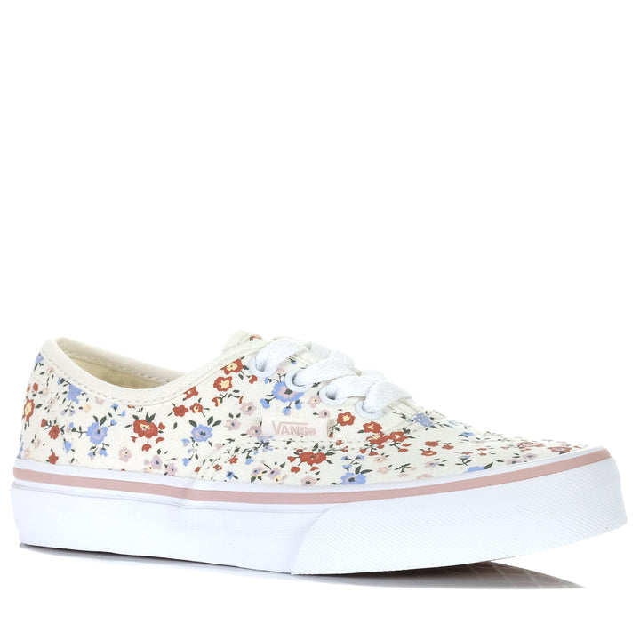 Vans Authentic Youth Floral Marshmallow, 1 US, 11 US, 12 US, 13 US, 2 US, 3 US, kids, multi, shoes, Vans, youth