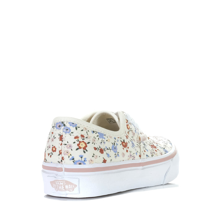 Vans Authentic Youth Floral Marshmallow, 1 US, 11 US, 12 US, 13 US, 2 US, 3 US, kids, multi, shoes, Vans, youth