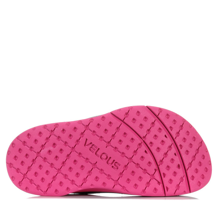 Velous Active Flip Black/Pink, Womens, black, flats, sandals, Velous, wide, womens