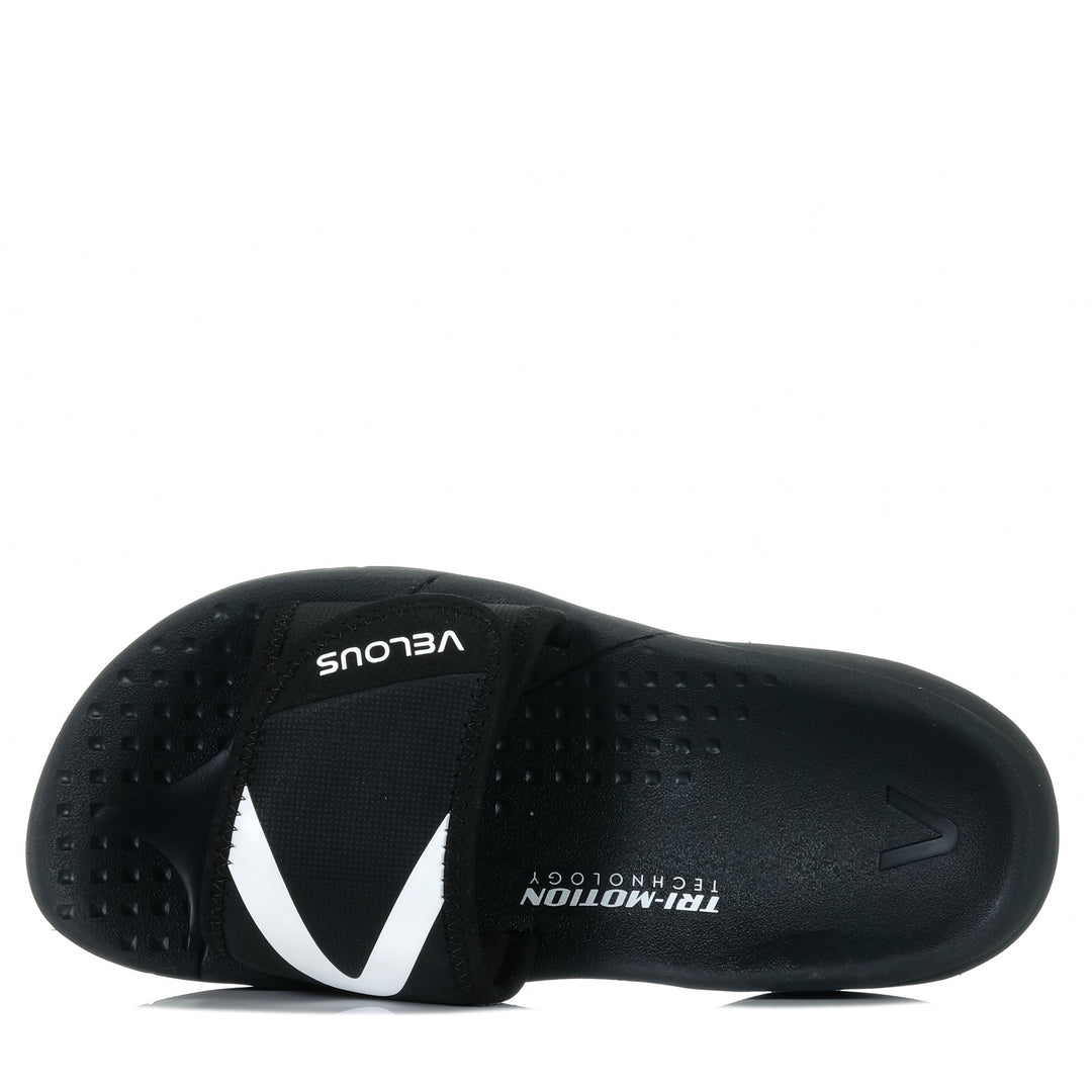 Velous Hoya Slide Black/White, 10 US, 11 US, 12 US, 13 US, 14 US, 7 US, 8 US, 9 US, black, mens, sandals, Velous, wide