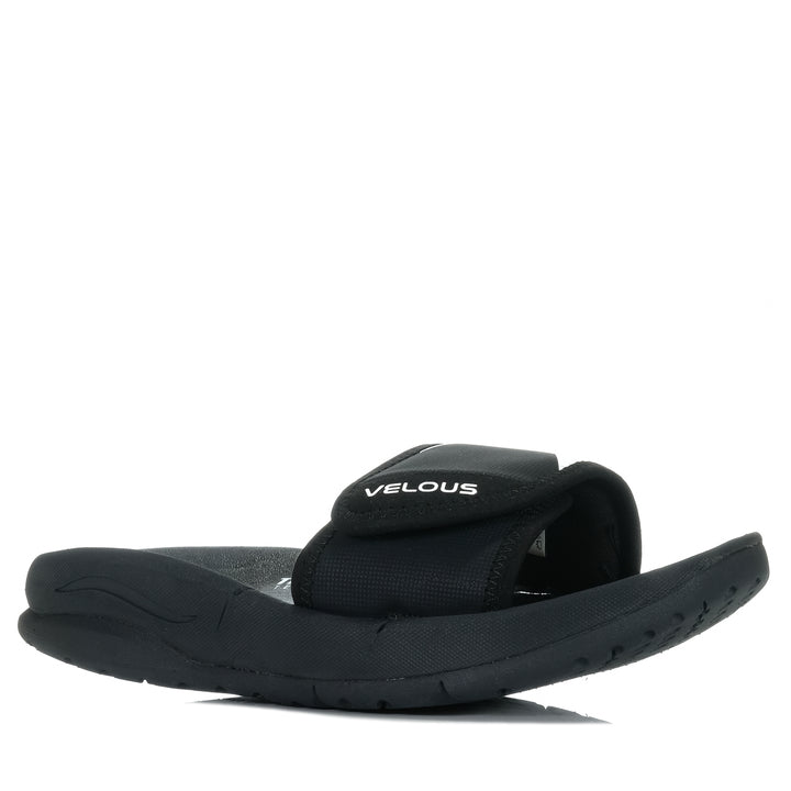 Velous Hoya Slide Black/White, 10 US, 11 US, 12 US, 13 US, 14 US, 7 US, 8 US, 9 US, black, mens, sandals, Velous, wide