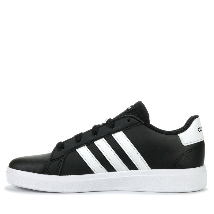 Adidas Grand Court Youth Black/White, 1 US, 2 US, 3 US, 4 US, 5 US, 6 US, 7 US, adidas, black, kids, shoes, youth
