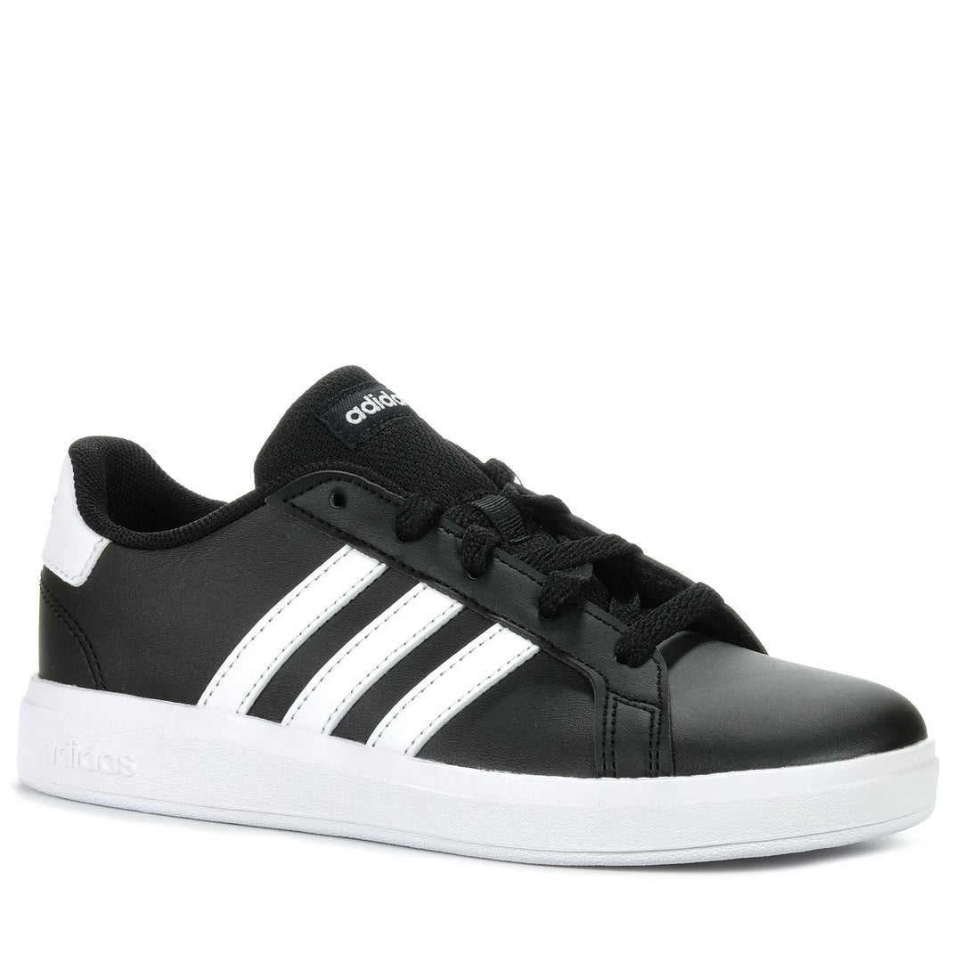 Adidas Grand Court Youth Black/White, 1 US, 2 US, 3 US, 4 US, 5 US, 6 US, 7 US, adidas, black, kids, shoes, youth