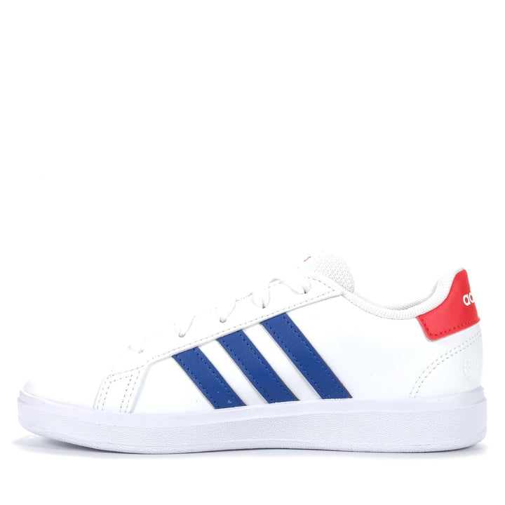 Adidas Grand Court Youth White/Blue/Red, 1 US, 2 US, 3 US, 4 US, 5 US, 6 US, 7 US, Adidas, kids, shoes, white, youth