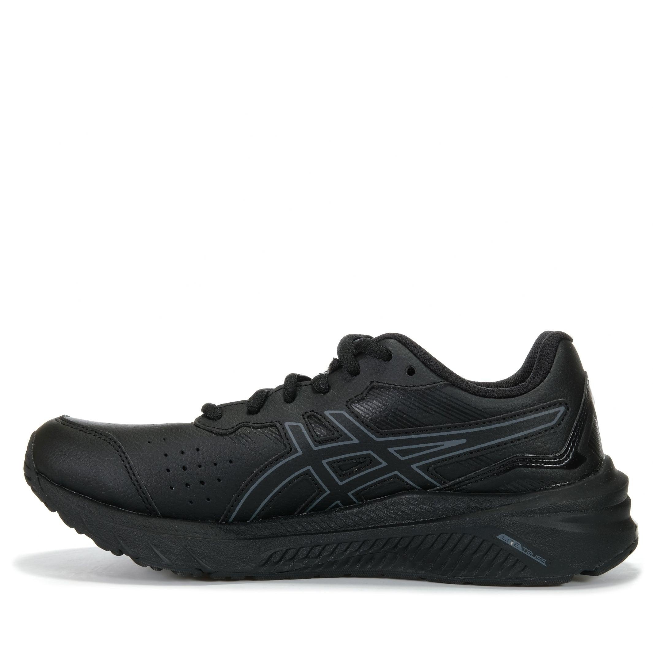 Asics black leather clearance womens