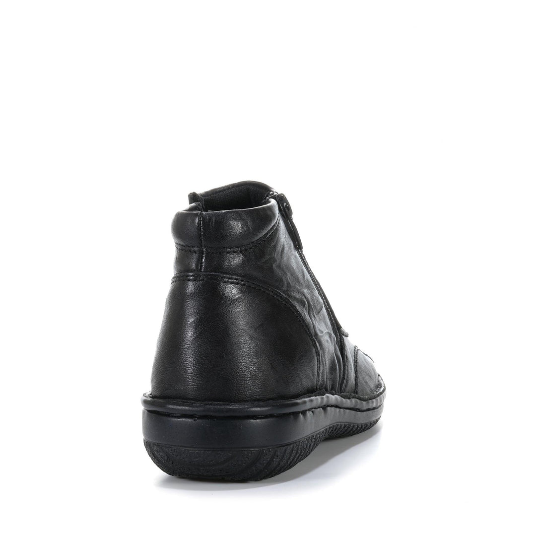 Cabello 5250-27 Black Crinkle, 36 EU, 37 EU, 38 EU, 39 EU, 40 EU, 41 EU, 42 EU, 43 EU, ankle boots, black, boots, cabello, womens