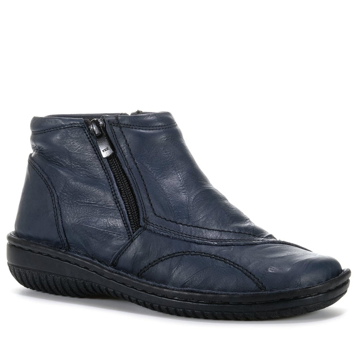 Cabello 5250-27 Navy Crinkle, 36 EU, 37 EU, 38 EU, 39 EU, 40 EU, 41 EU, 42 EU, 43 EU, ankle boots, boots, cabello, navy, womens