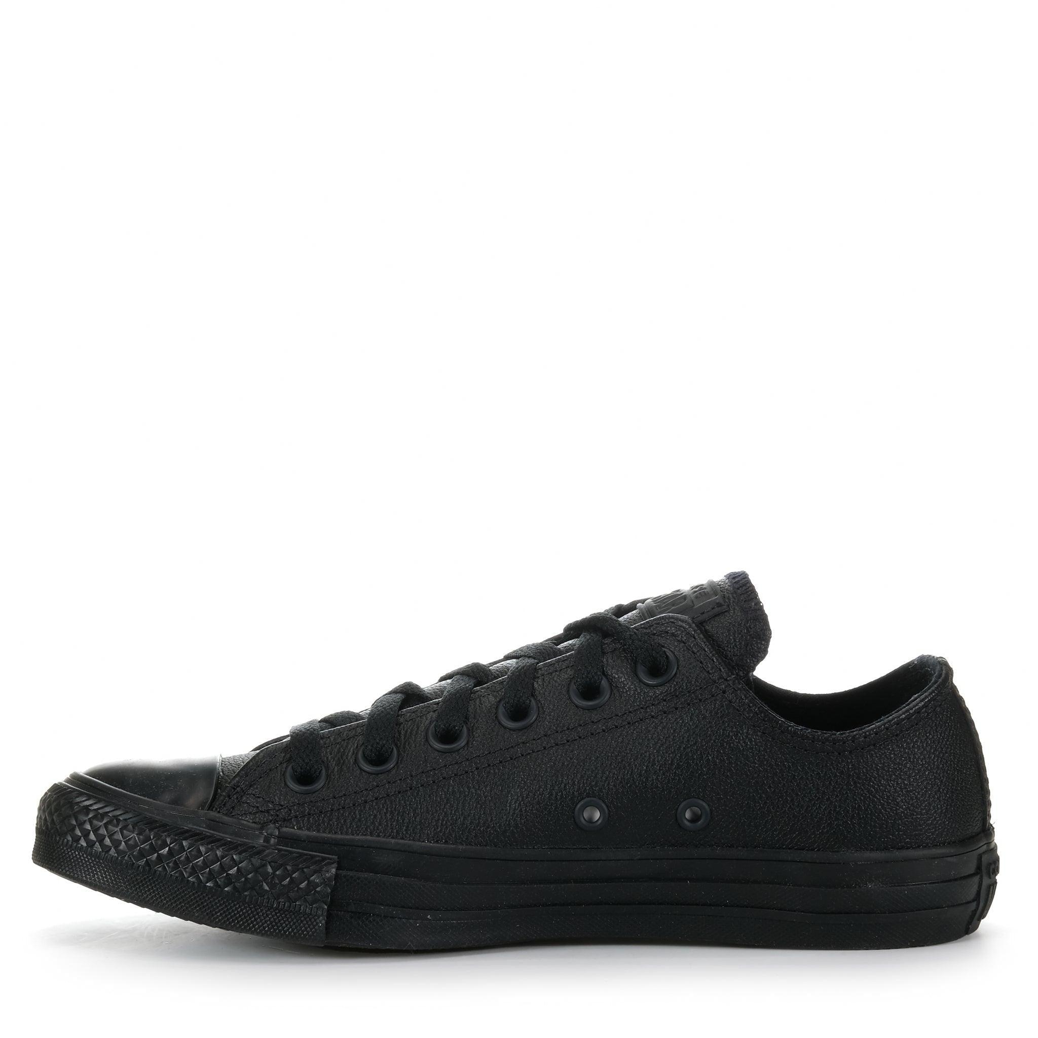 Black leather 2024 converse nz