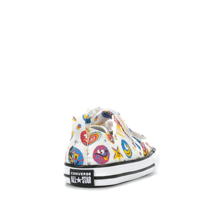 Converse CT Infant Space Cruiser 2V Low White, 10 US, 5 US, 6 US, 7 US, 8 US, 9 US, Converse, kids, multi, shoes, toddler, white