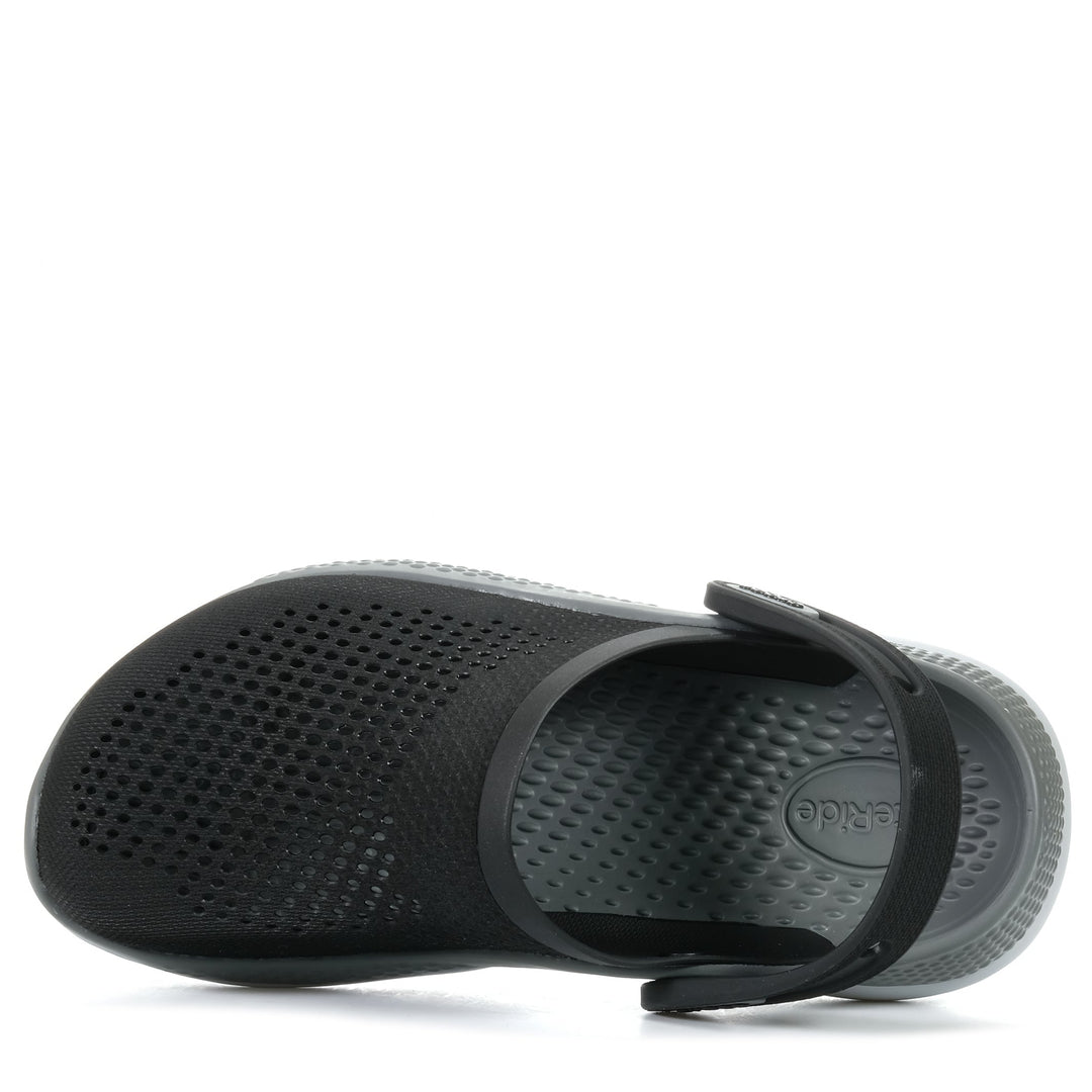 Crocs LiteRide 360 Clog Black/Slate Grey, 10 W / 8 M US, 11 W / 9 M US, 12 W / 10 M US, 13 W / 11 M US, 14 W / 12 M US, 15 W / 13 M US, 6 W / 4 M US, 7 W / 5 M US, 8 W / 6 M US, 9 W / 7 M US, black, Crocs, flats, mens, sandals, womens