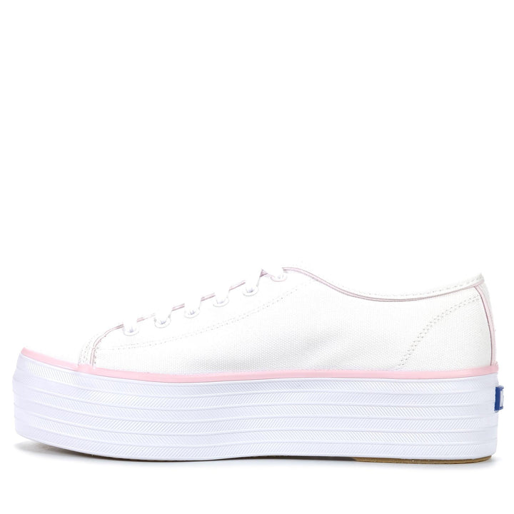 Keds Triple Up Canvas White/Pink, 10 US, 11 US, 6 US, 7 US, 8 US, 9 US, Keds, sneakers, white, womens