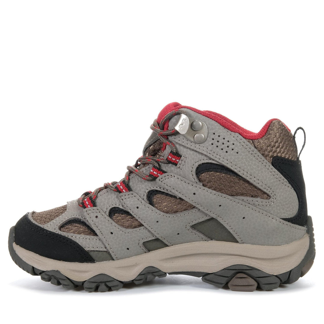 Merrell Moab 3 Mid Waterproof Kids Boulder Red, 1 US, 2 US, 3 US, 4 US, 5 US, 6 US, boots, brown, kids, merrell, multi, sports, youth